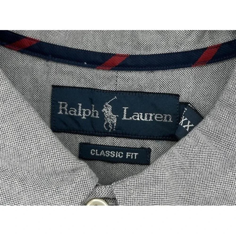 Polo Ralph Lauren Classic Fit Long Sleeve Button Down Gray‎ Men's Size 2XL